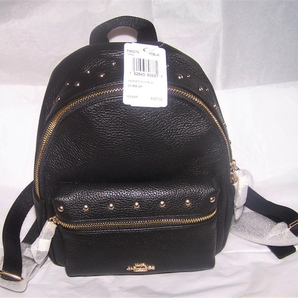 COACH Handbags - COACH MINI CHARLIE BACKPACK WITH STUDS